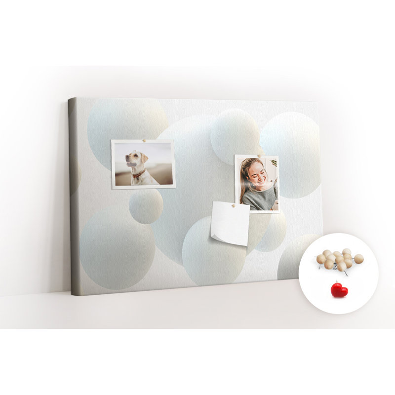 Wall Mounted cork board with print decorative wall notice boards decorative bulletin board ideas Balls abstraction
