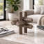 Sagebrook Home 7X7" Marble Geometric Orb, Grey