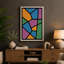 Stained Glass Rhythm Geometric - Wrapped Canvas-1989255425-1989255447