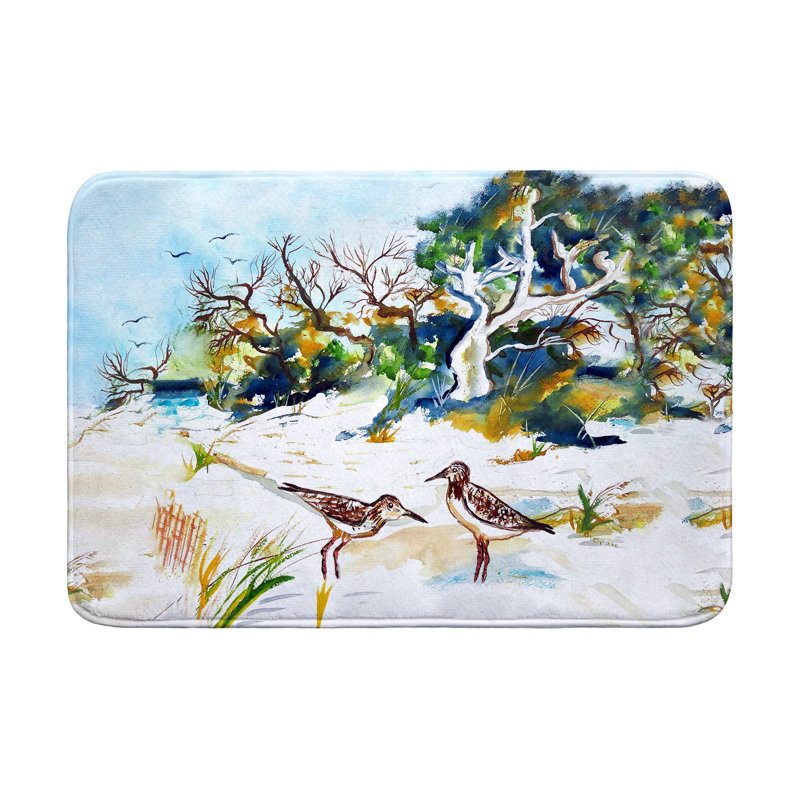 Tapis de bain arbre et plage, Simple - L 24 po x l 36 po