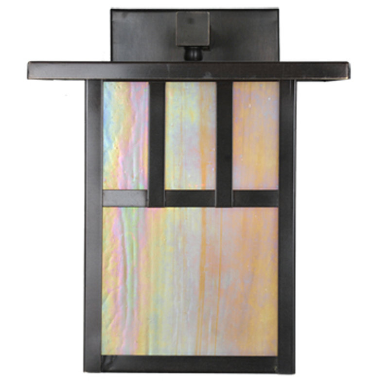1 - Light Outdoor Wall Lantern, 10.75" H x 9" W x 11.5" D