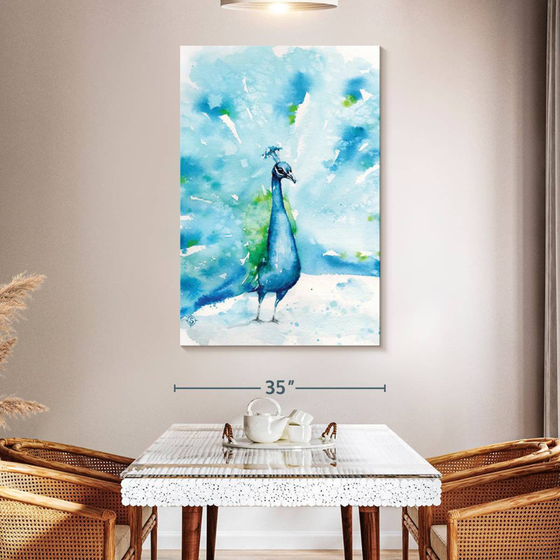Brampt Peacocks About, 51" H x 34" W