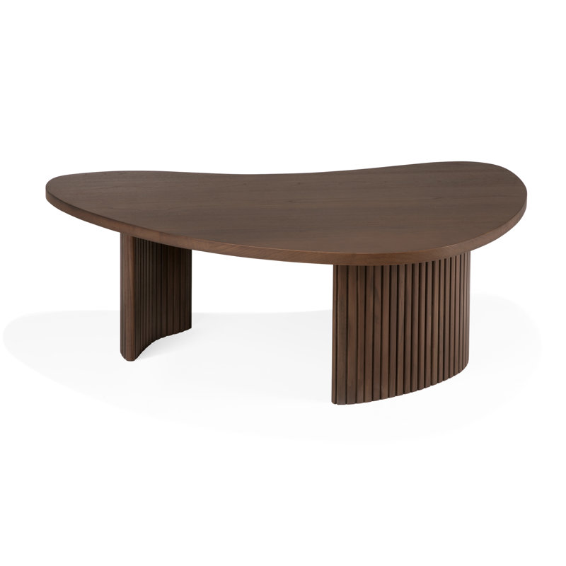 Boomerang Solid Wood Coffee Table, Brown