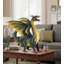 Statue de jardin dragon en métal 30 po avec peinture tridimensionnelle détaillée et résistante aux intempéries-125783712