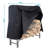 Genevieve Black Solid Firewood Log Rack Cover with PVC Backing - 4'-854370859