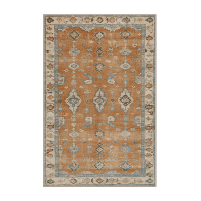 Machine Washable Overdyed Brown Area Rug