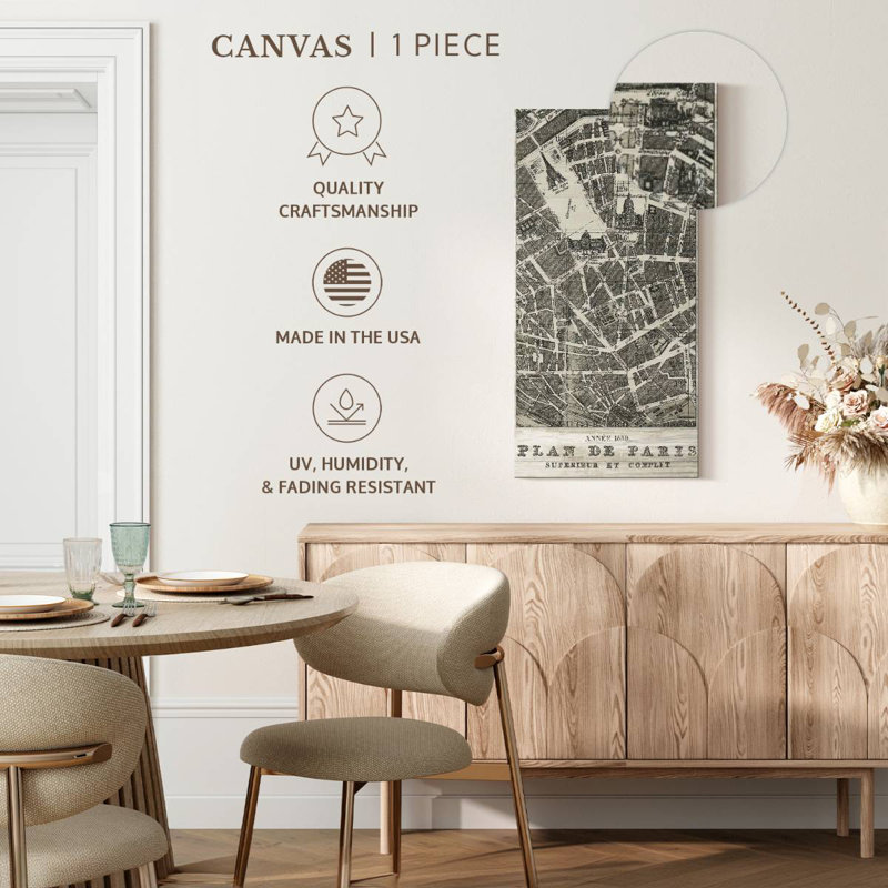 Plan De Paris On Wood