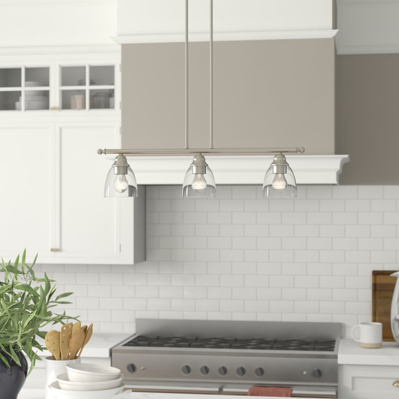 Coralino 3 - Light Kitchen Island Pendant, Brushed Nickel