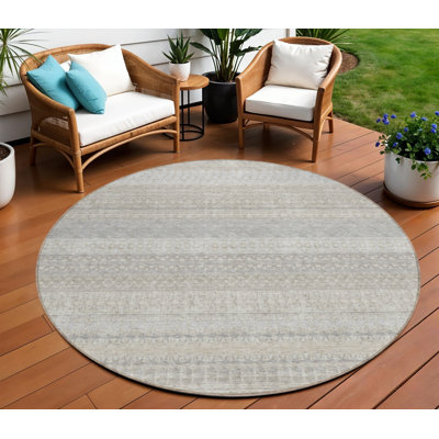 Tapis ivoire rond 8 po