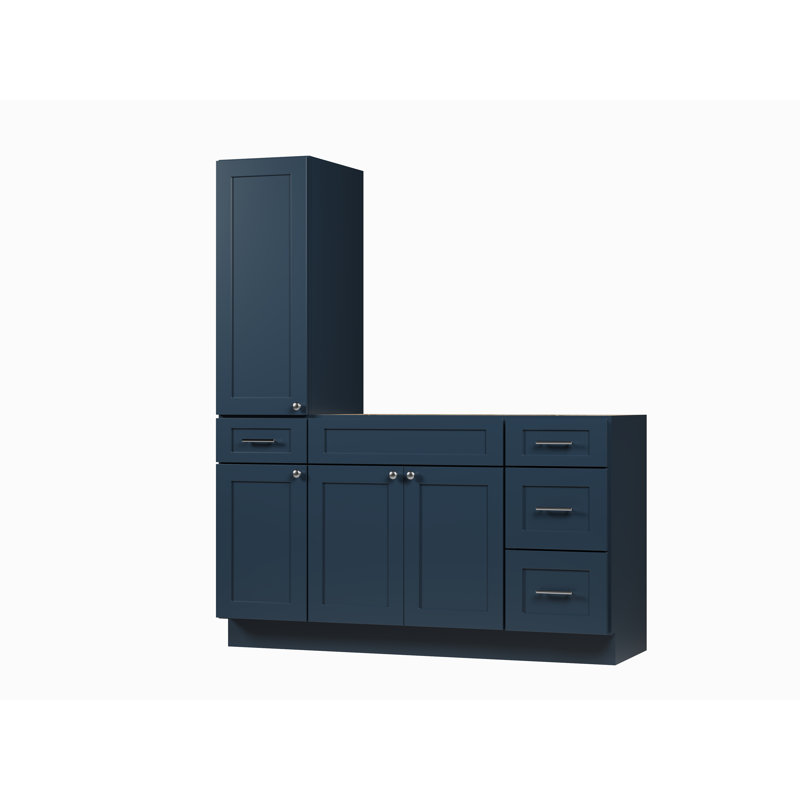 Meuble-lavabo simple 60 po Disar, Bleu
