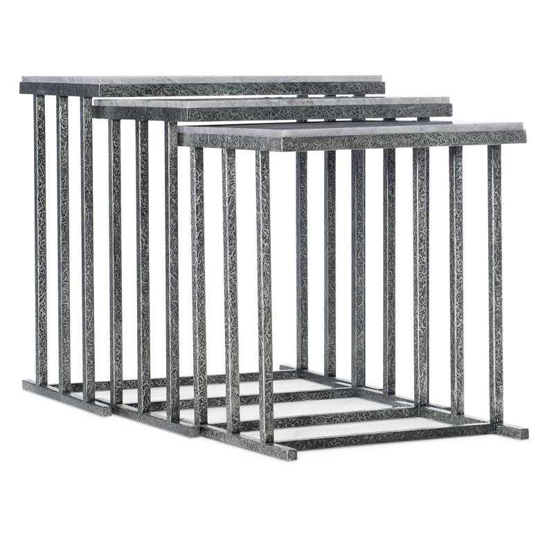Melange Stone Nesting End Table