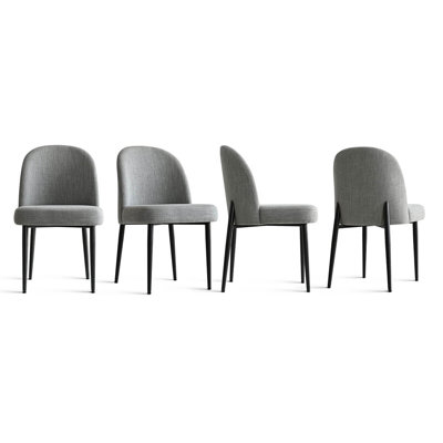  Linen Upholstered Parson Chair(Set of 4)