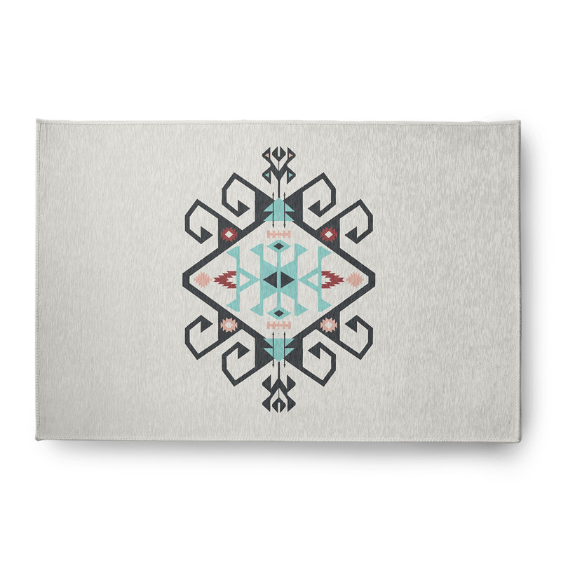 Tapis en chenille Southwest Medallion Spring, Rectangle 4 pi x 6 pi