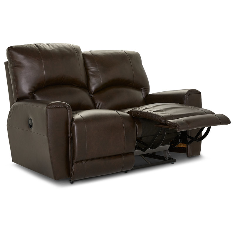  Cassian Leather Match Manual Reclining Loveseat
