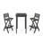 Aiyden 2 - Person Wicker Patio Dining Set with Rectangular Table-1216123317-1216122439