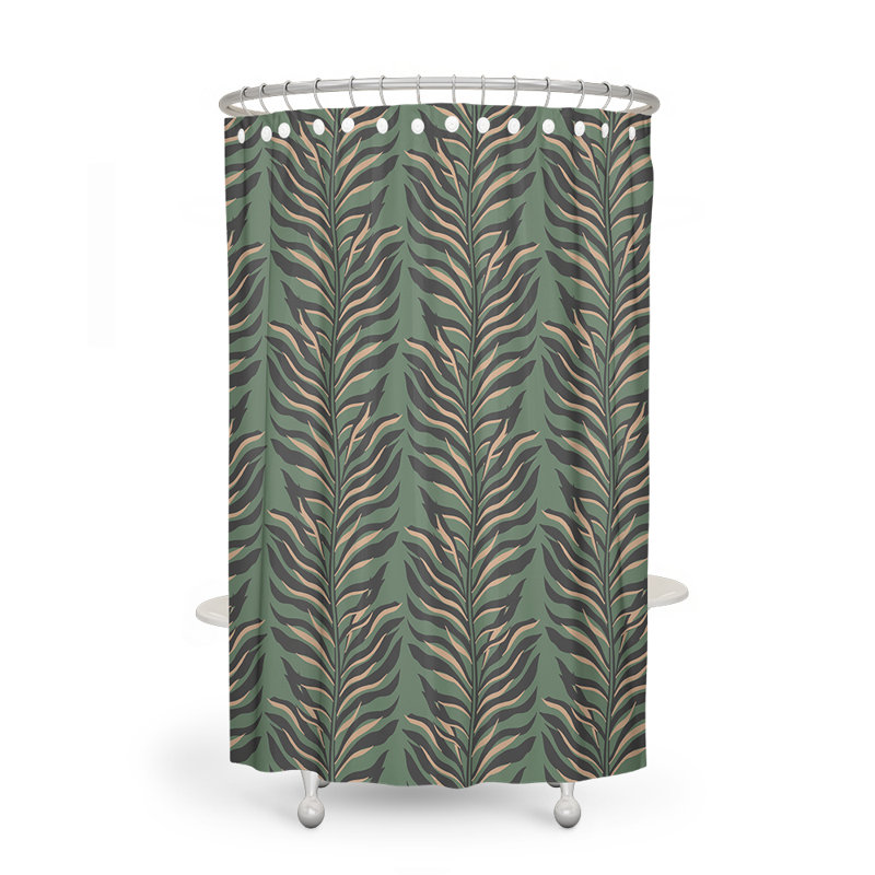 Rideau de douche simple à motif floral verlene, H 93 po x l 70 po