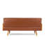 Canapé capitonné Mid-Century moderne avec coussins décoratifs roulés
