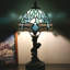 Petite lampe de bureau en verre coloré Tiffany
