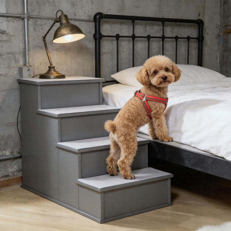 Petit marchepied pour lit et canapé, escalier pour animal avec coussins moelleux, housses lavables amovibles