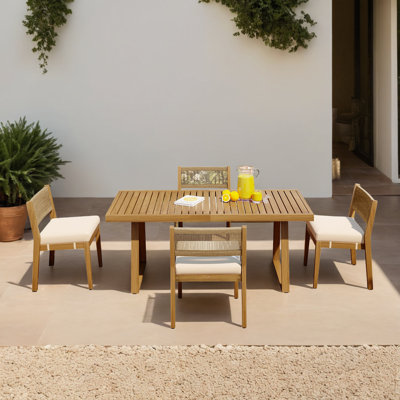 5 Pieces Patio Dining Set Outdoor Furniture Set with Dining Table and Chairs