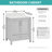 Ravis 30'' Single Bathroom Vanity with Engineered Marble Top