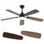 Ventilateur de plafond moderne de 52 pouces avec 3 lumières à DEL, Sofucor, ventilateur de plafond à 5 pales avec télécommande, ventilateur de chambre à coucher et ventilateur de salon, noir-1820426885
