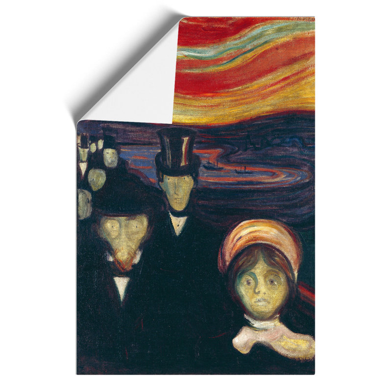 Anxiety by Edvard Munch - Frameless Print, 59cm H x 42cm W x 0.1cm D