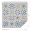 Courtepointe réversible en coton Adda crème / bleu cendré / vert-528288334