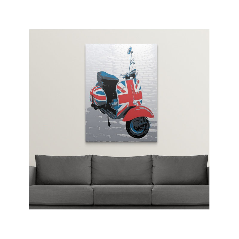 «Vespa Scooter» par Francy, impression, H 24 po x l 18 po x P 1,25 po, Toile