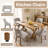 Upholstered Side Dining Chair with Solid Wood Legs-129445056