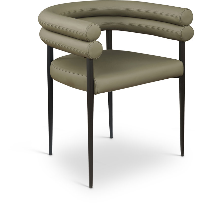 Chaise en cuir Cilton, Cuir olive végétalien