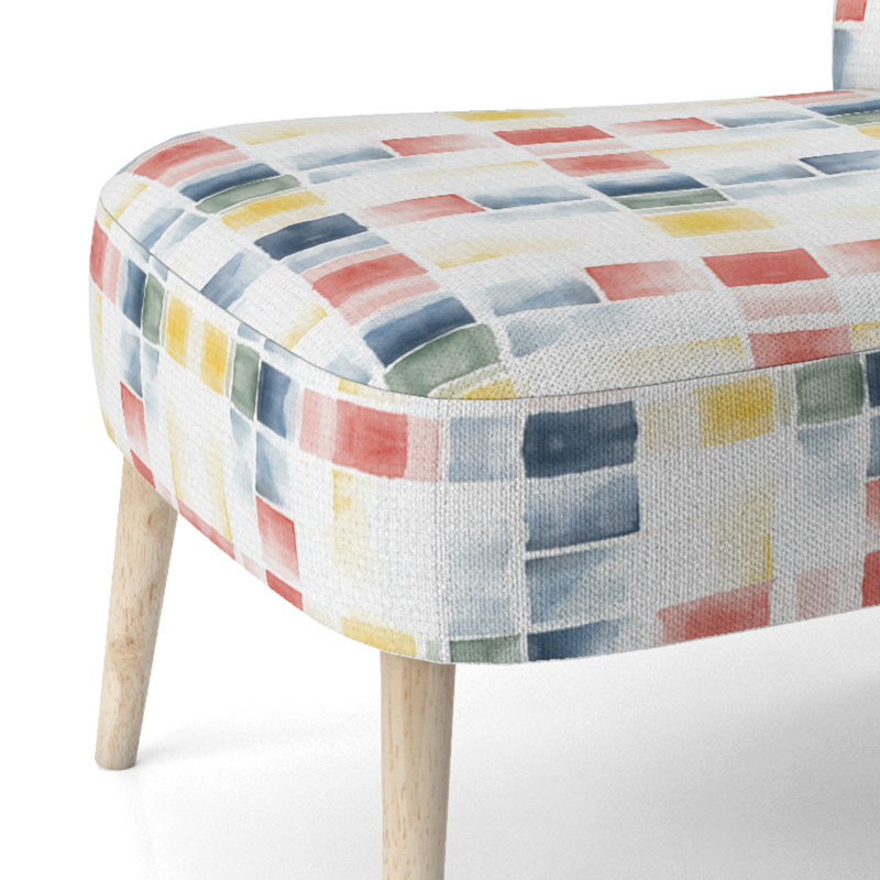 Chaise rembourrée French Country, Chaise d'appoint sans accoudoirs