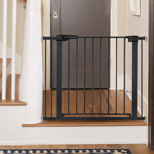 29.5"-40.5"Wide Metal Auto Close Baby Safety Gate Pressure Mounted Walk Thru Pet Gates