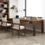 Bureau rectangulaire en bois massif brun noisette-1100887676