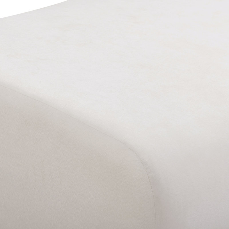 Canapé modulaire en tissu recyclé Chue, Mélange de polyester crème