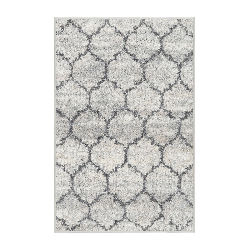 Tapis contemporain gris, Rectangle 8 pi x 12 pi