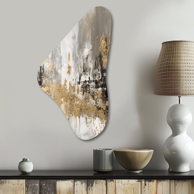 Estinnes - Abstract Boomerang Shape Asymmetric Metal Wall Art