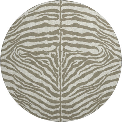 Premium Machine Washable Kishonna AMF42 Taupe Rug
