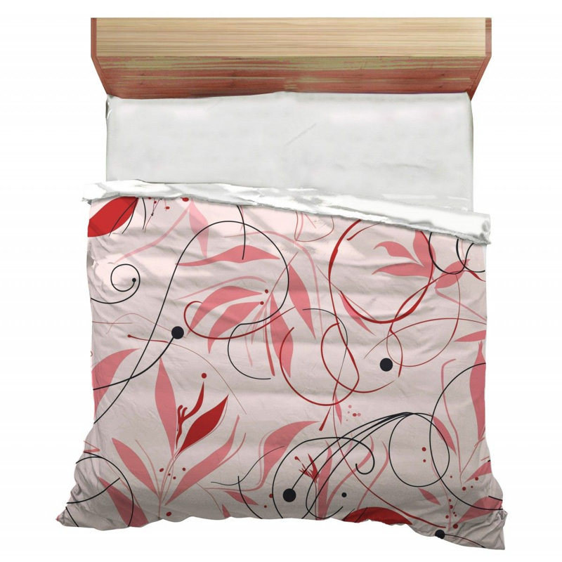 Édredon à motif floral en mousseline tissé uni, Très grand édredon