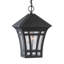 Luminaire suspendu d'extérieur à une lumière avec panneaux de verre transparent ensemencé B3C3A280BAAA41BAA107FB4B80CA9107