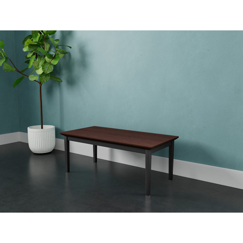 Table basse en acier Amherst, Noyer cacao, Gris anthracite