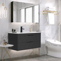 Dorel Living DA8050-C 36 in. Otum Bathroom Vanity Dark Walnut