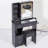 29.2" Small Size Drawer Desktop Vanity Table + Cushioned Stool, 2 Ac+2 Usb Power Station, Hair Dryer Bracket, Extra Large Touch Control Sliding Led Mirror, 3-Color Switching-1116914349