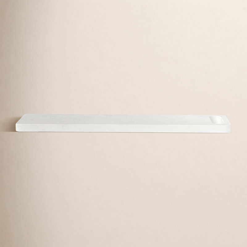 Alvena White Marble Long Cheese Board