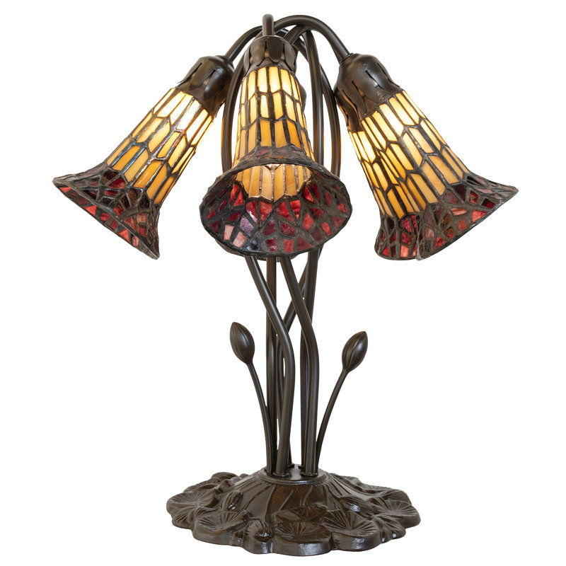 Table Lamp, Red/Amber