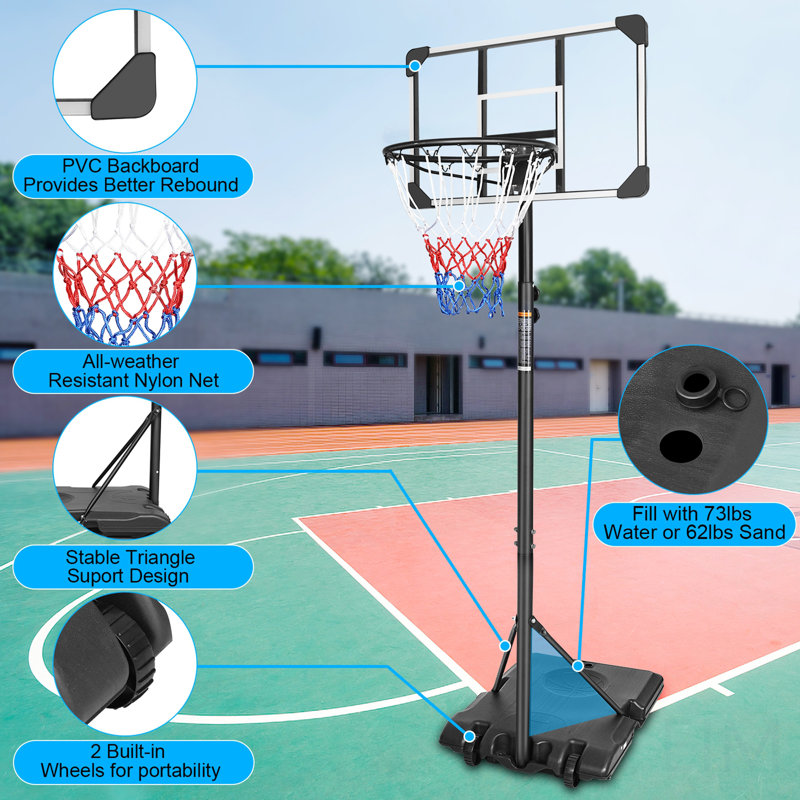 Support de basketball portatif intérieur et extérieur Basketball
