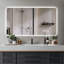 Miroir d'éclairage mural 24 po x 48 po à DEL - éclairage 3 couleurs, à intensité variable, étanche à l'eau IP44, anti-buée, interrupteur tactile pour la salle de bain et le maquillage