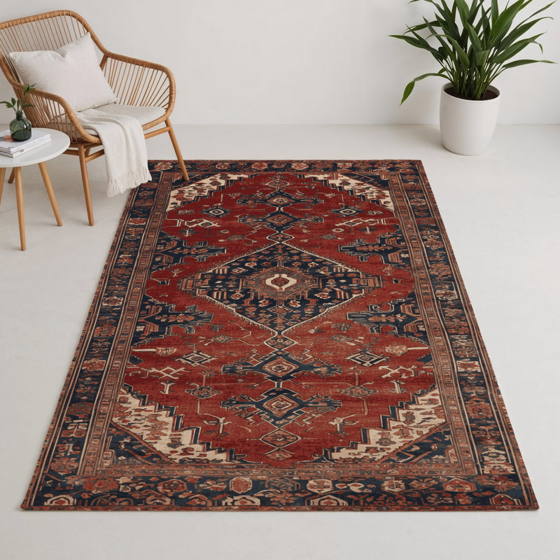 Tapis d'intérieur et d'extérieur brun Persian, Rectangulaire 3 pi x 5 pi