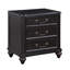 Table de chevet 3 chambres en brun anthracite, attrait classique 3 tiroirs et design envoûtant