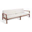 Ensemble de conversation en bois massif pour 3 personnes avec coussins Nicholson